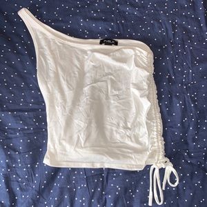 One shoulder crop top, size S